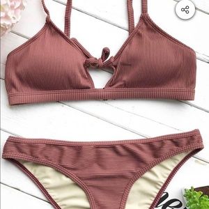 Fluffy Cloud Tie Bikini Set